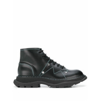 Alexander McQueen Ankle boot robusta com detalhe de costura - Preto