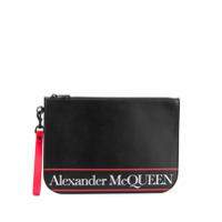 Alexander McQueen Bolsa carteiro com logo - Preto