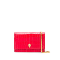 Alexander McQueen Bolsa com efeito pele de crocodilo - Vermelho