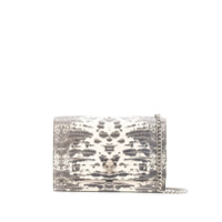 Alexander McQueen Bolsa tiracolo pequena com detalhe de caveira - Neutro