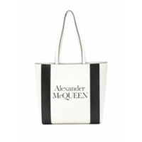 Alexander McQueen Bolsa tote com estampa de logo - Branco