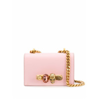 Alexander McQueen Bolsa transversal Jeweled mini - Rosa