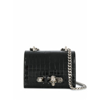 Alexander McQueen Bolsa transversal Jewelled pequena - Preto