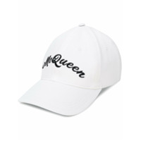 Alexander McQueen Boné com logo bordado - Branco