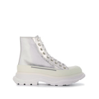Alexander McQueen Bota metalizada - Prateado