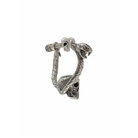 Alexander McQueen Brinco único de caveira e cobra - Metálico