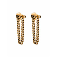 Alexander McQueen Brinco único dourado com caveira
