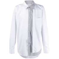 Alexander McQueen Camisa com listras e sobreposição - Branco