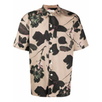 Alexander McQueen Camisa mangas curtas com estampa floral - Cinza