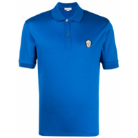 Alexander McQueen Camisa polo com patch de caveira - Azul