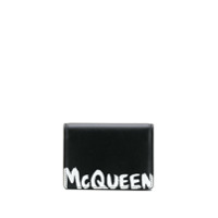 Alexander McQueen Carteira dobrável com estampa de logo - Preto