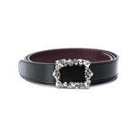 Alexander McQueen Cinto com fivela de caveira - Preto