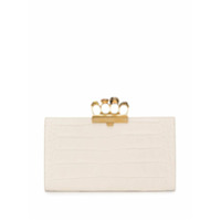 Alexander McQueen Clutch com alça de anéis com caveiras - Neutro