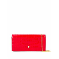 Alexander McQueen Clutch com caveira gravada - Vermelho