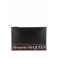 Alexander McQueen Clutch com estampa de logo - Preto