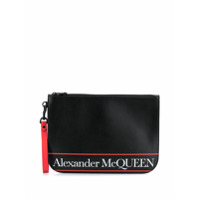 Alexander McQueen Clutch com estampa de logo - Preto