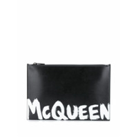 Alexander McQueen Clutch com estampa de logo - Preto