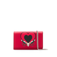 Alexander McQueen Clutch com logo - Vermelho