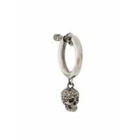 Alexander McQueen crystal-embellished skull earring - Prateado