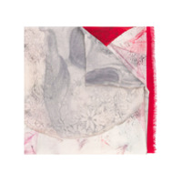 Alexander McQueen Echarpe com estampa de coração - Neutro