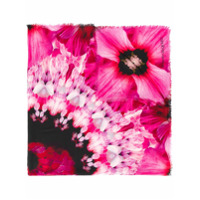 Alexander McQueen Echarpe com estampa floral - Rosa