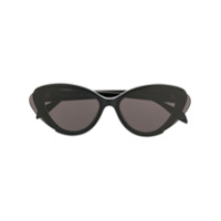 Alexander McQueen Eyewear Ã“culos de sol gatinho com lentes coloridas - Preto