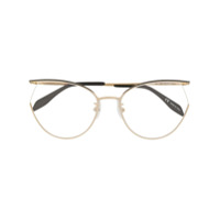 Alexander McQueen Eyewear Armação de óculos clássica - Dourado