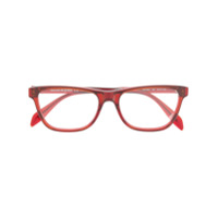 Alexander McQueen Eyewear Armação de óculos retangular - Vermelho