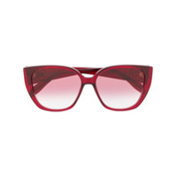 Alexander McQueen Eyewear cat eye frame gradient sunglasses - Vermelho