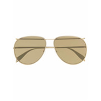 Alexander McQueen Eyewear Óculos de sol aviador - Dourado