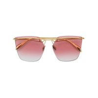 Alexander McQueen Eyewear Óculos de sol aviador - Metálico