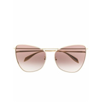 Alexander McQueen Eyewear Óculos de sol gatinho - Dourado