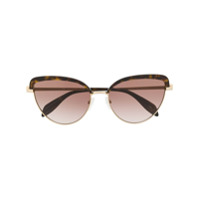 Alexander McQueen Eyewear Óculos de sol gatinho - Marrom