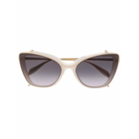 Alexander McQueen Eyewear Óculos de sol gatinho - Neutro