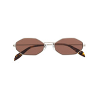 Alexander McQueen Eyewear Óculos de sol geométrico - Prateado