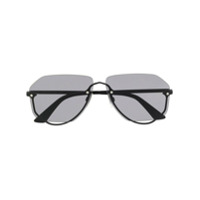 Alexander McQueen Eyewear Óculos de sol geométrico - Preto