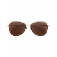 Alexander McQueen Eyewear Óculos de sol 'Piercing Shield' - Metálico