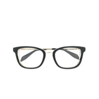 Alexander McQueen Eyewear Óculos de sol quadrado com logo - Preto