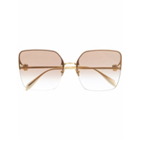 Alexander McQueen Eyewear Óculos de sol quadrado - Dourado