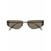 Alexander McQueen Eyewear Óculos de sol retangular - Prateado