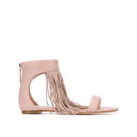 Alexander McQueen fringed flat sandals - Rosa