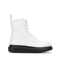 Alexander McQueen Hybrid lace-up boots - Branco