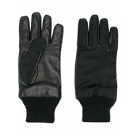 Alexander McQueen Par de luvas de couro com zíper - Preto