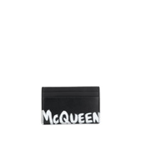 Alexander McQueen Porta-cartões com estampa de grafite - Preto