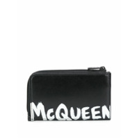 Alexander McQueen Porta-cartões com logo grafite - Preto
