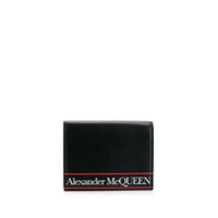 Alexander McQueen Porta-passaporte com estampa de logo - Preto