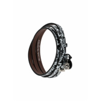 Alexander McQueen Pulseira com estampa Skull Graffiti - Preto