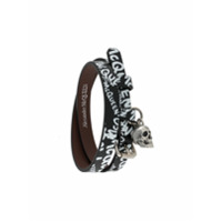 Alexander McQueen Pulseira com estampa Skull Graffiti - Preto