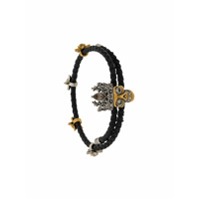 Alexander McQueen skull charm bracelet - Preto
