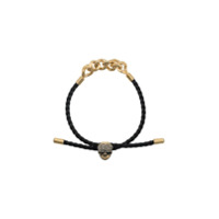 Alexander McQueen skull friendship bracelet - Preto